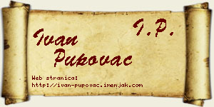 Ivan Pupovac vizit kartica